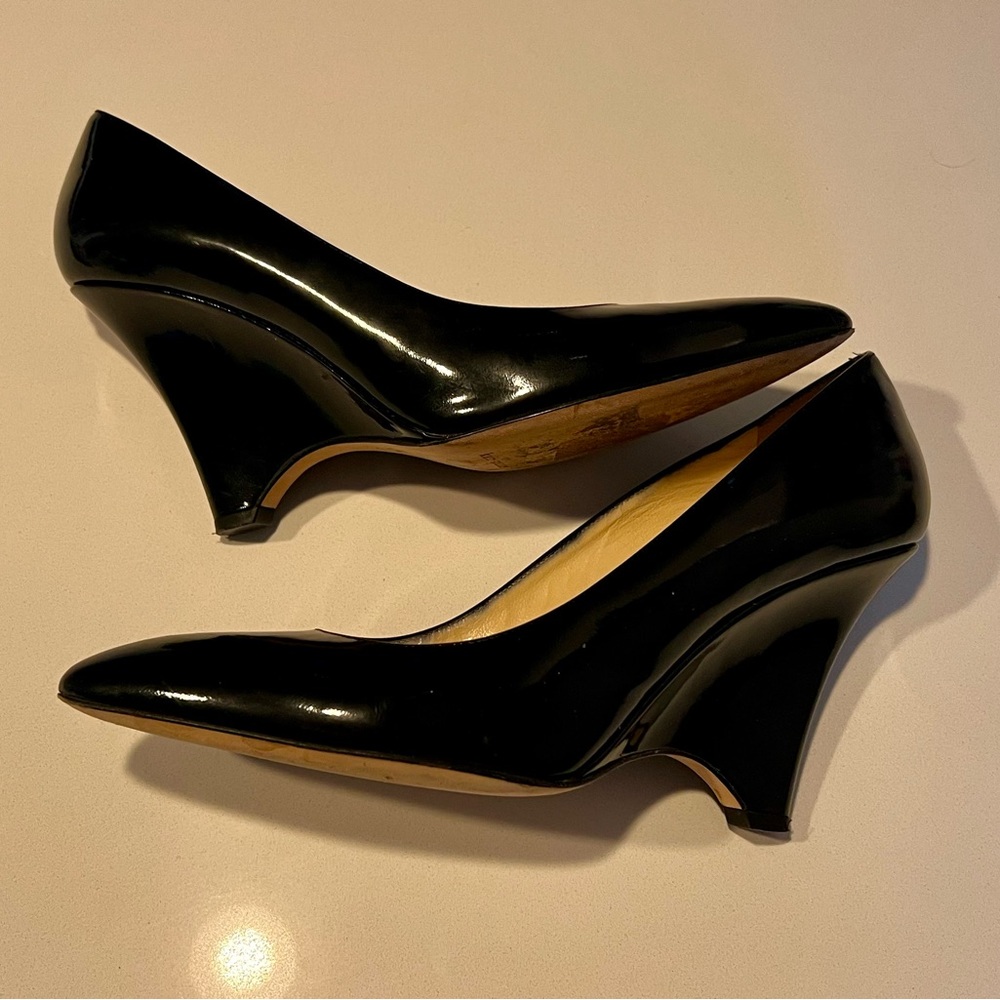 Kate Spade Patent Leather Black Pumps Size 9.5